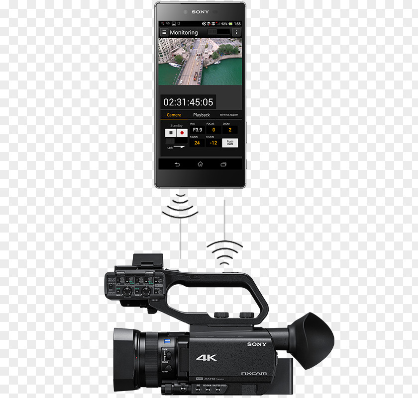 Camera Sony NXCAM HXR-NX80 Video Cameras XDCAM PXW-Z90V Camcorder PNG