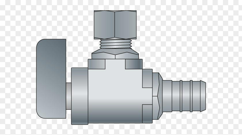 Chromium Plated Angle Cylinder PNG