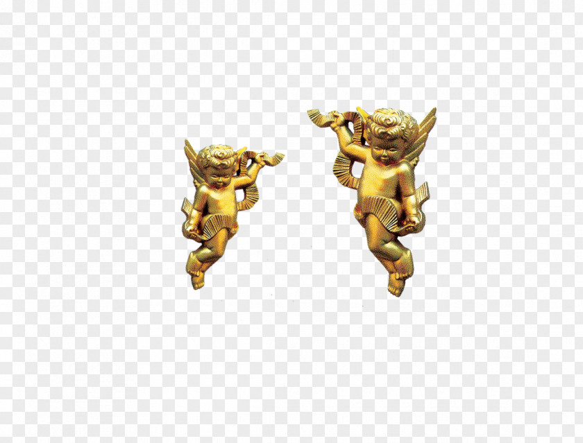 Golden Angel Metal Wing Icon PNG