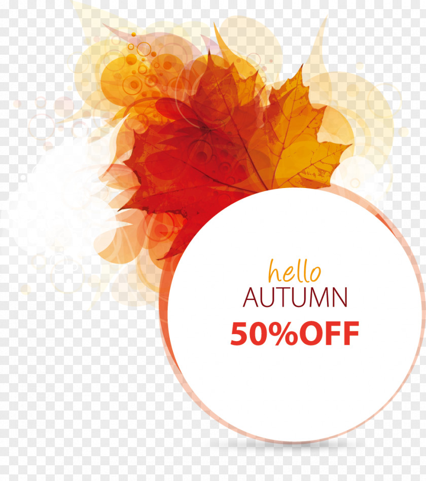 Hello Vector Autumn Pattern Poster PNG