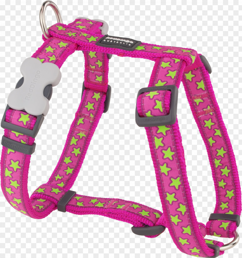 Pink Stars Dog Harness Dingo Pet Tag PNG