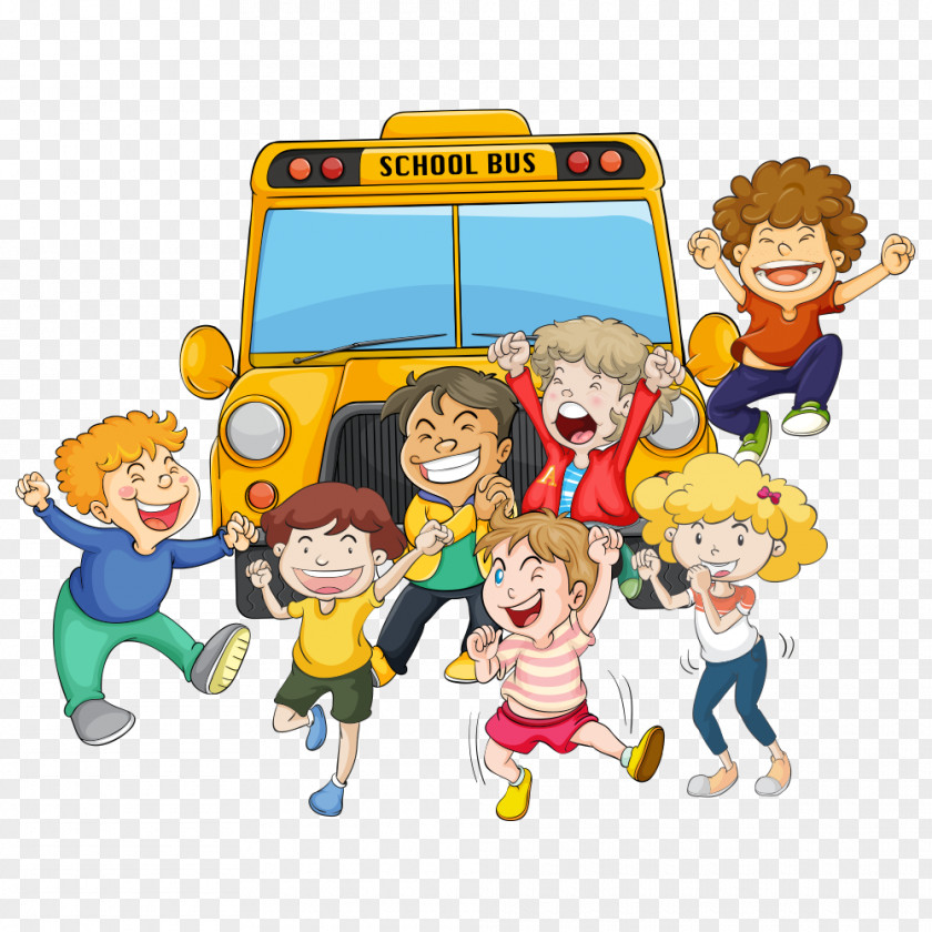 School Bus Student PNG