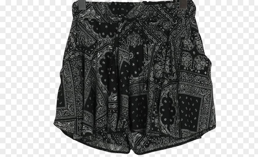 Turban Man Paisley Skirt Shorts Sleeve Black M PNG