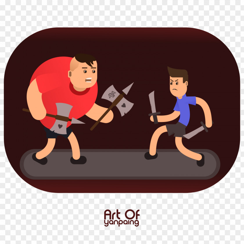 Bully Beatdown Mma Fighters Indoor Games And Sports Illustration Cartoon Product PNG