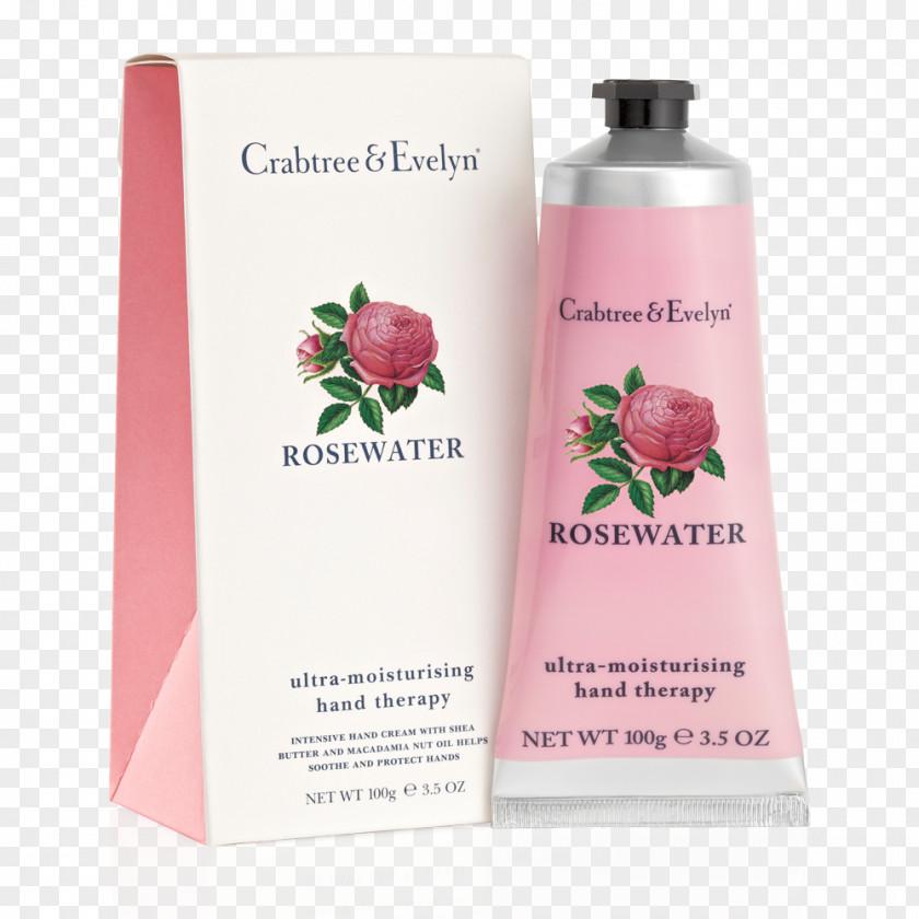 Cream Lotion Crabtree & Evelyn Ultra-Moisturising Hand Therapy Cosmetics Rose Water Perfume PNG
