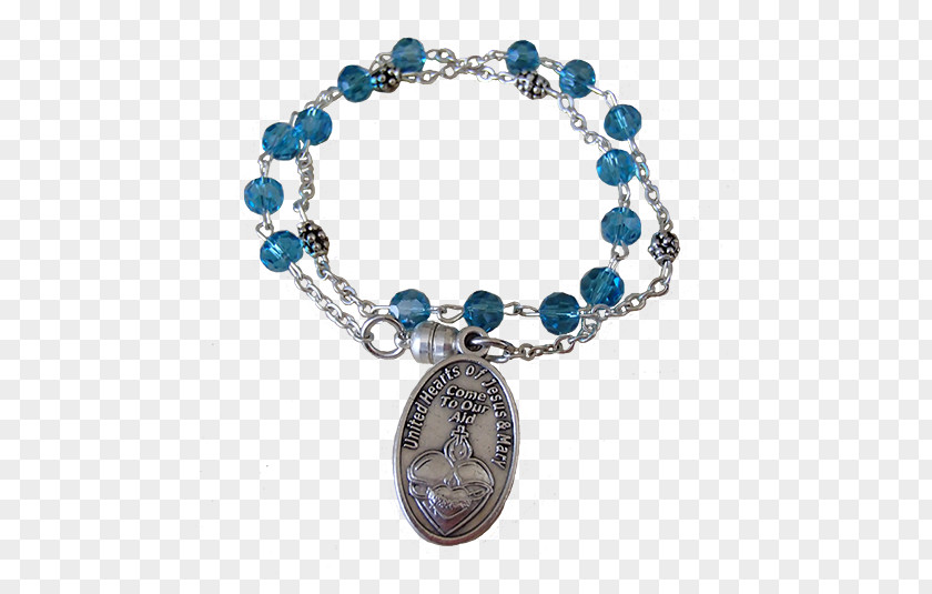 Medalla Azul Bracelet Michael Decenario Rosary Raphael PNG