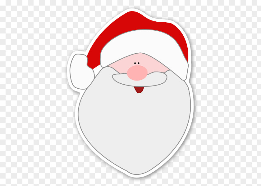 Mirrored Santa Claus Christmas Ornament Nose Clip Art PNG