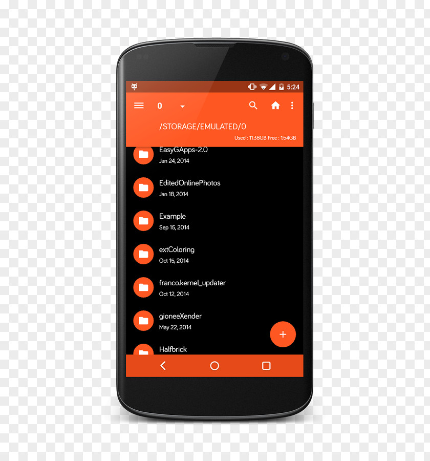 Android Feature Phone File Manager PNG