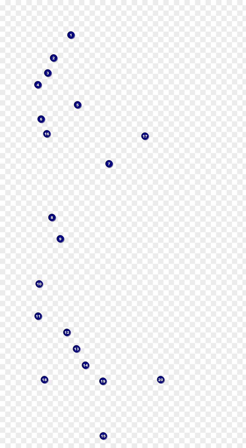 Blue Dots Line Point Angle Font PNG