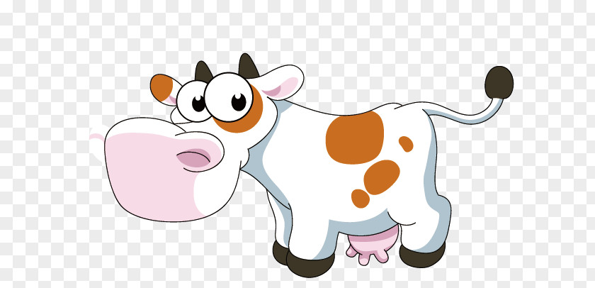 Dairy Cow Cattle Farm Cartoon Illustration PNG