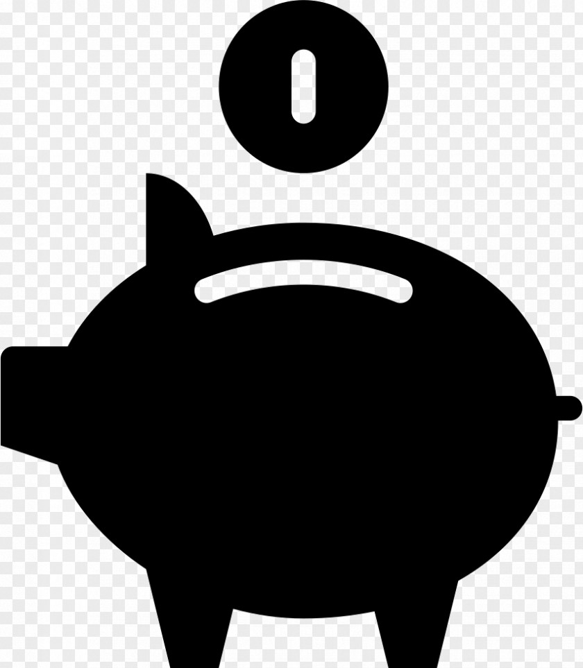 Pig Black Silhouette White Clip Art PNG