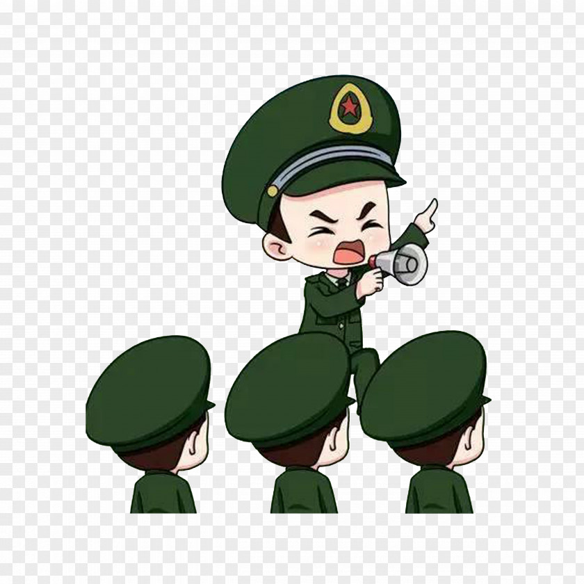 The Instructor Trained With Trumpets Cartoon Illustration PNG