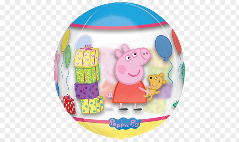 Balloon George Pig Party Birthday Piñata PNG