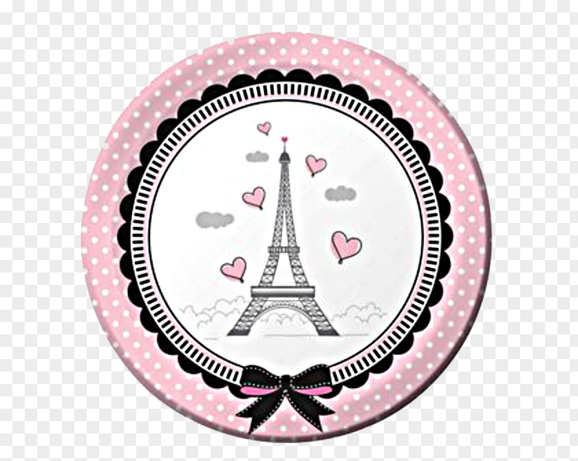 Eiffel Tower Party Hat Birthday Centrepiece PNG