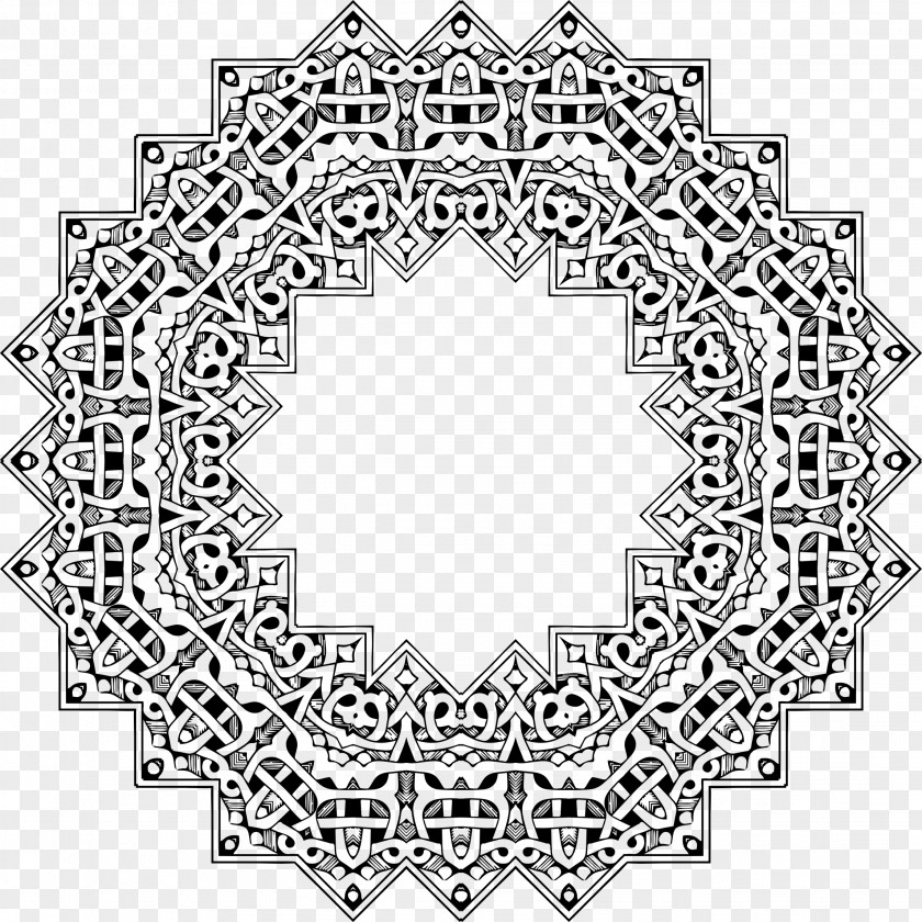 Interlocking Flower Floral Design Coloring Book PNG