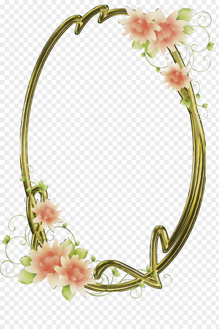 Jewellery Petal Watercolor Background Frame PNG