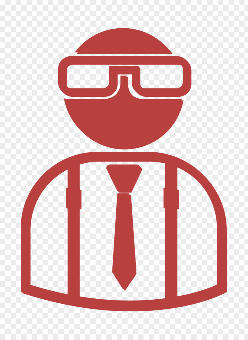 Stockbroker Wearing Glasses Suit And Tie Icon Broker PNG