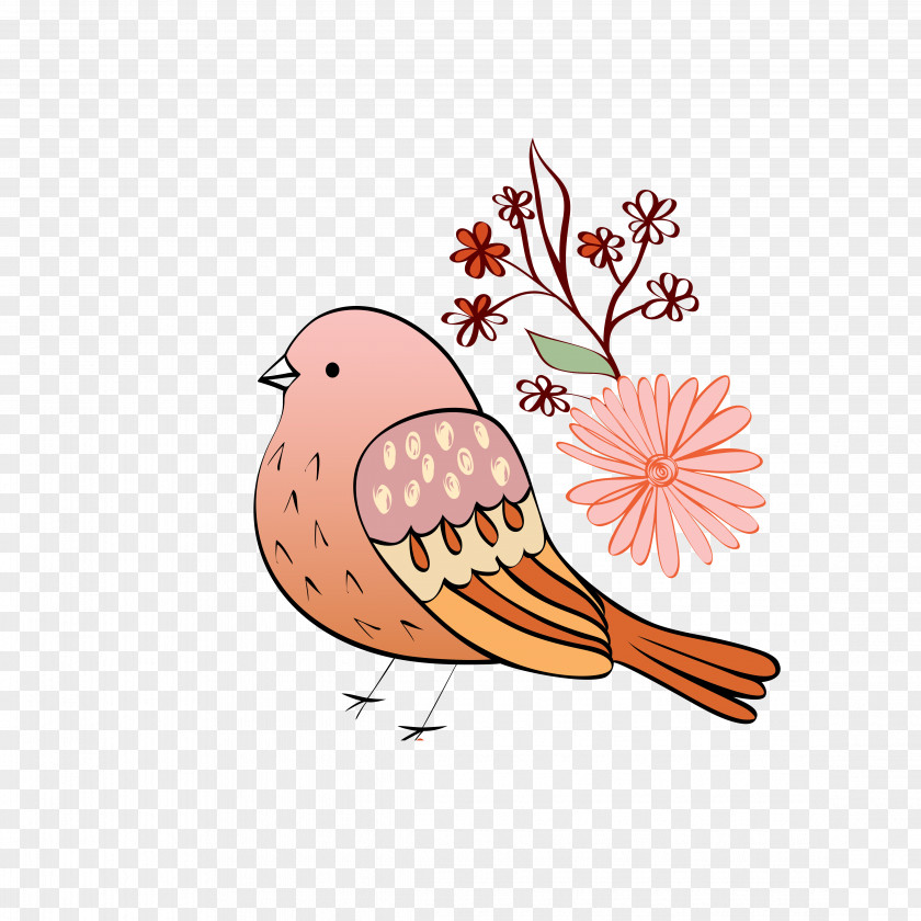 Birds And Flowers Bird Flower PNG