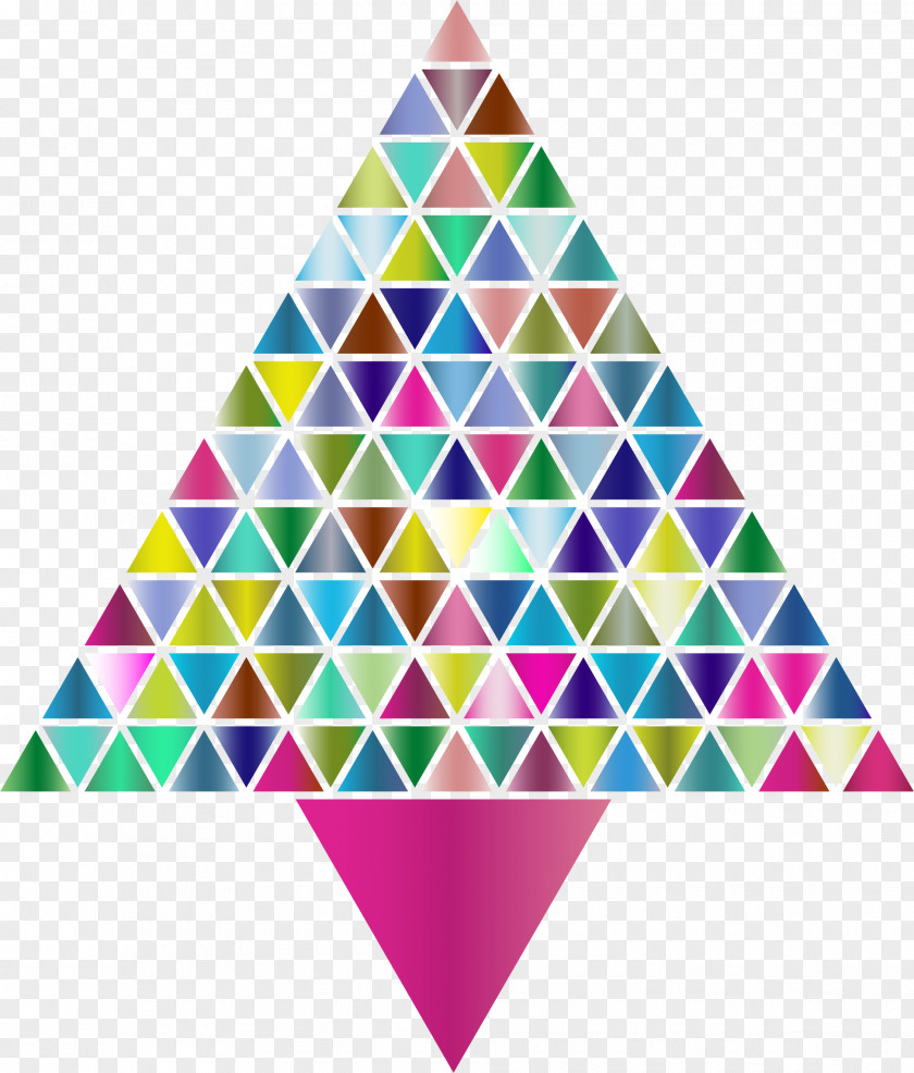 Color Abstract Christmas Tree Triangle Shape Geometry Pattern PNG