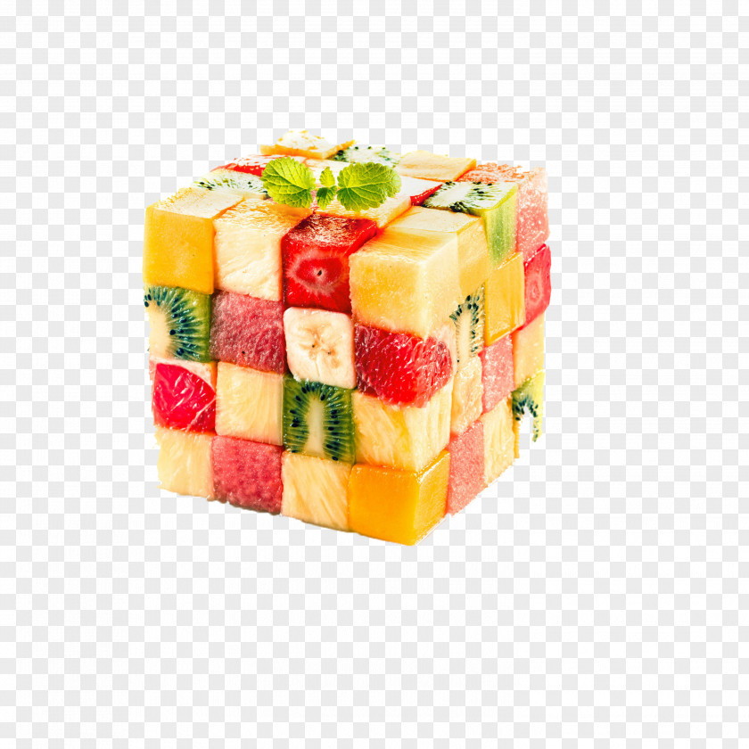 Fruit Cube Juice Salad Berry PNG