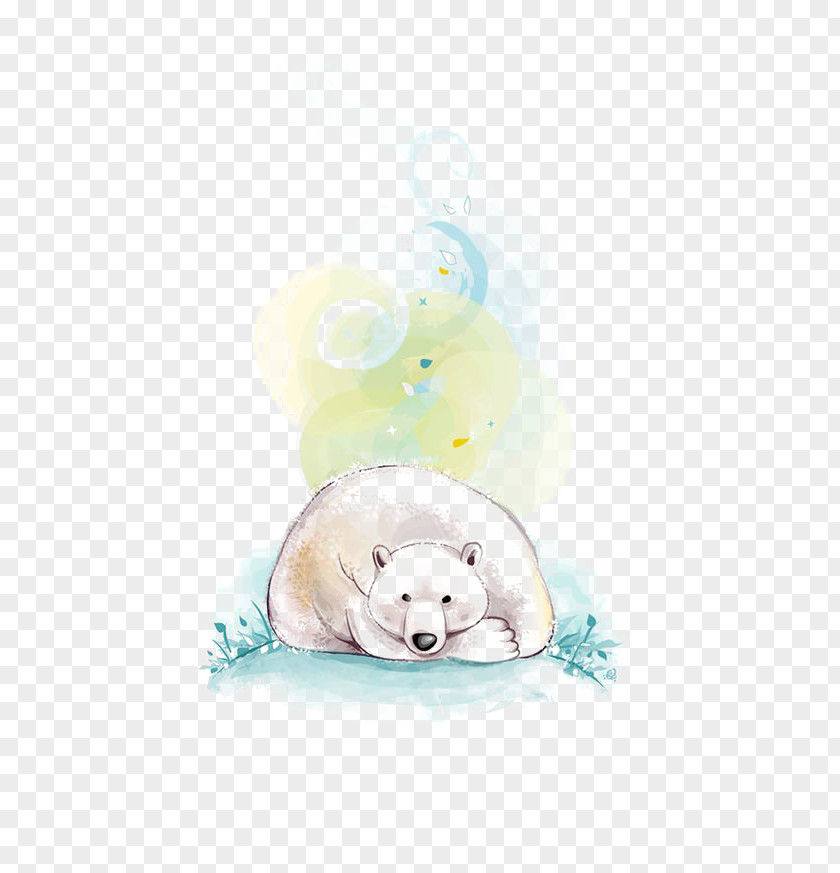 Polar Bear Great Pyrenees Illustration PNG