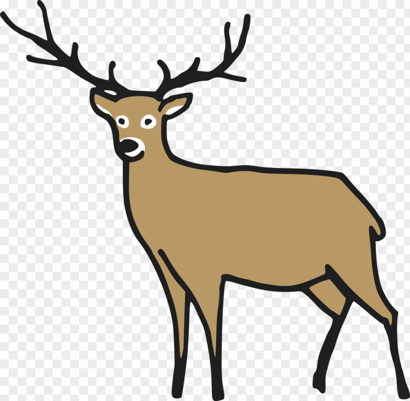 Silhouette Elk Reindeer Clip Art PNG