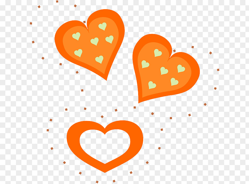 Orange Text Love Background Heart PNG