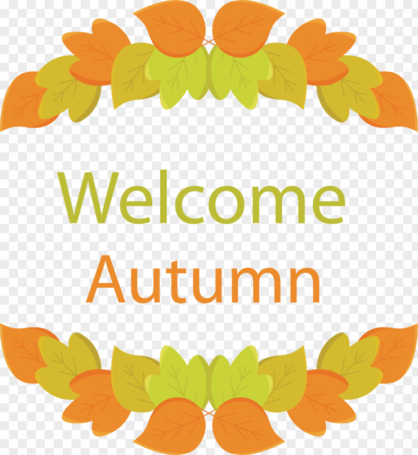 Welcome Autumn Vector PNG