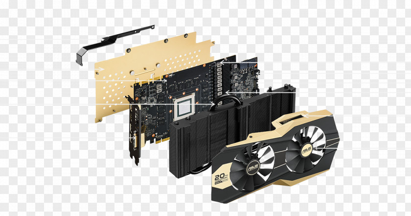 Anniversary Card Graphics Cards & Video Adapters NVIDIA GeForce GTX 980 Ti 20 Edition-Gold GOLD20TH-GTX980TI-P-6GD5 ASUS PNG