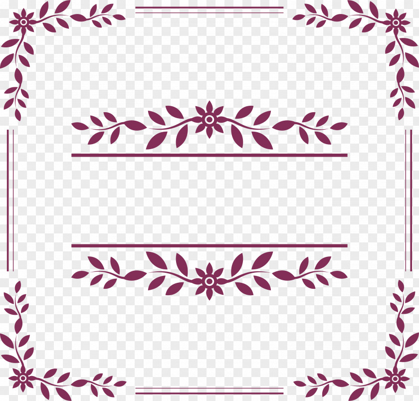 Purple Flower Decorative Box Wedding Invitation Euclidean Vector PNG