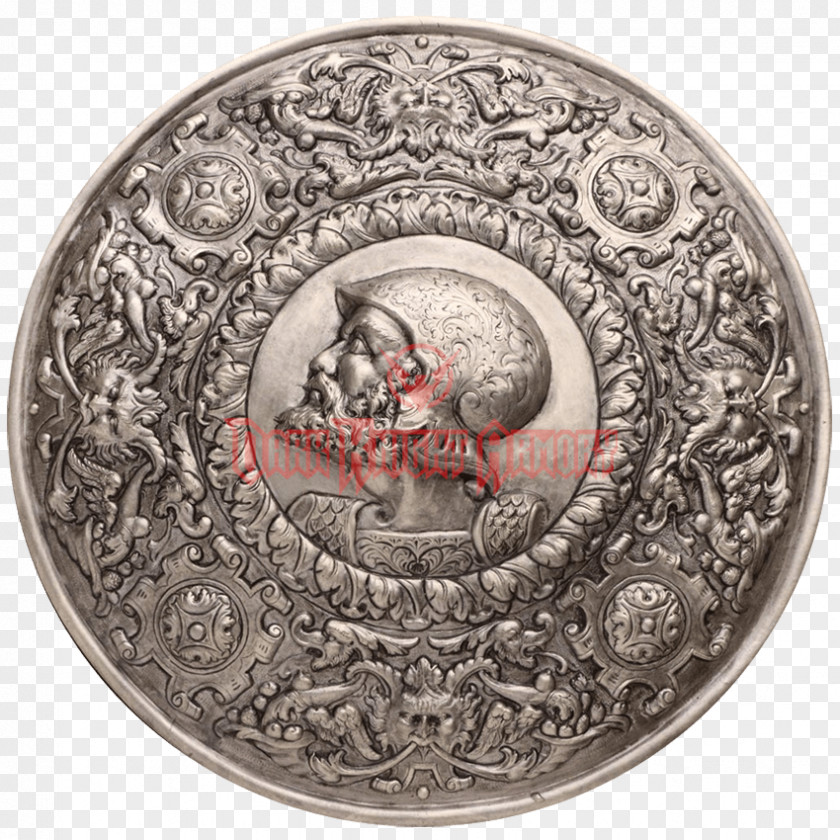 Silver Coin Paper Embossing Spanish Julius Caesar PNG