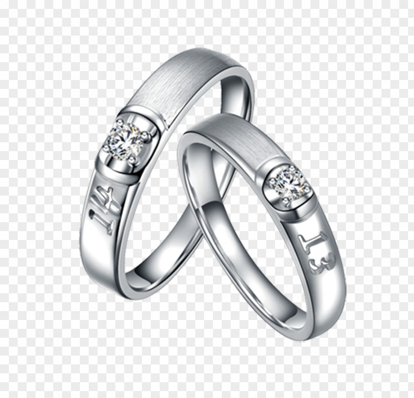 Couple Ring Wedding Silver PNG