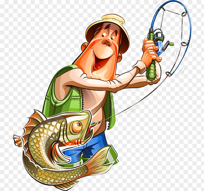 Fishing Rods Cartoon Clip Art PNG