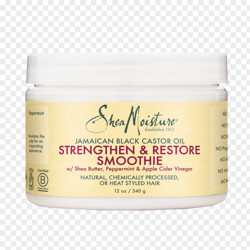 Shampoo SheaMoisture Jamaican Black Castor Oil Strengthen, Grow & Restore Leave-In Conditioner Hair Shea Moisture Butter Care PNG