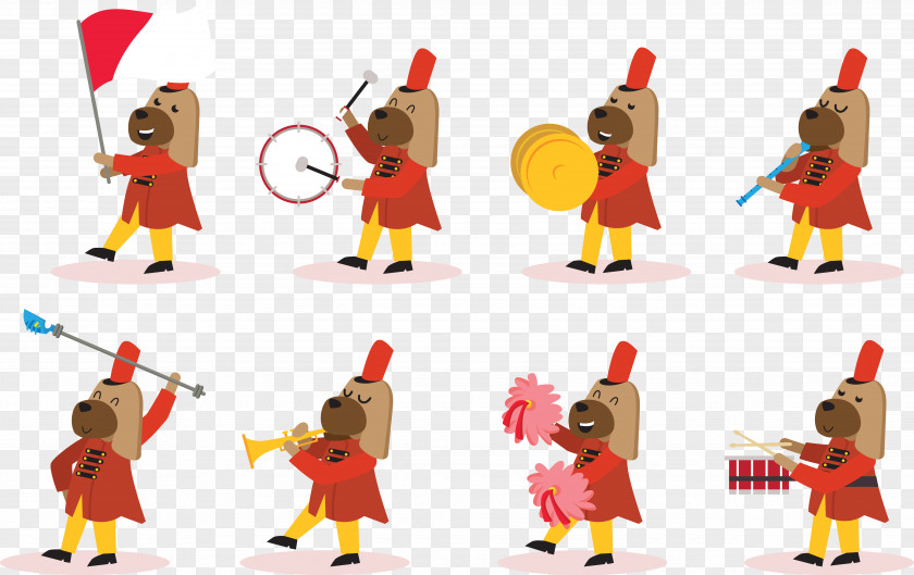 Cartoon Band Matching Musical Ensemble PNG