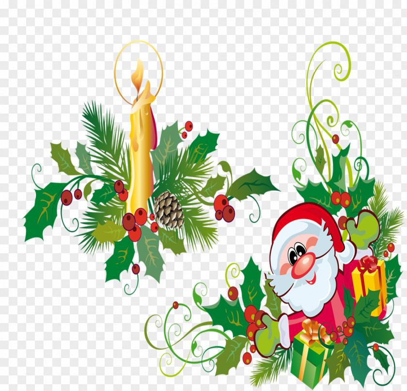 Creative Christmas Tree Santa Claus Clip Art PNG