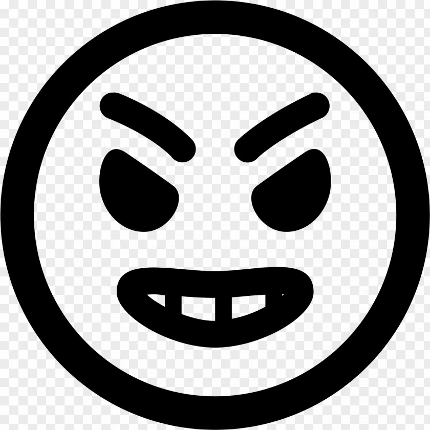 Pleased Blackandwhite Smiley Face Background PNG