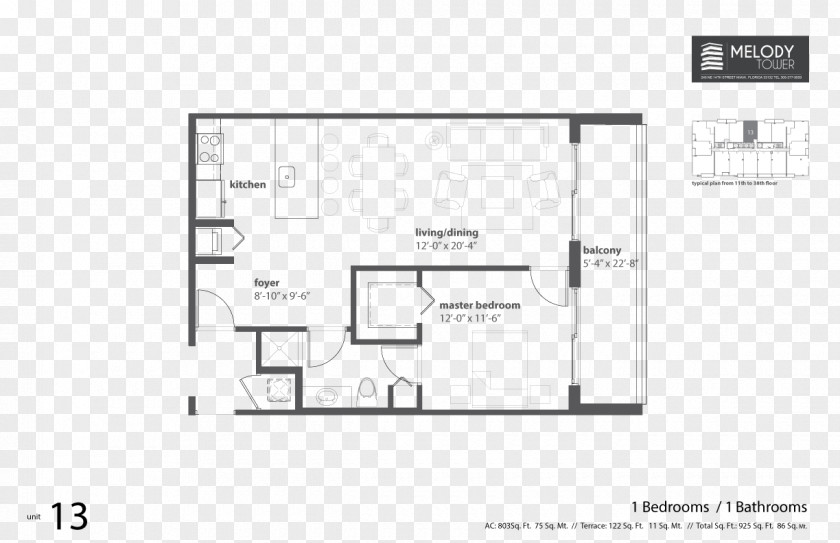 House Floor Plan Melody Tower Apartment Real Estate PNG