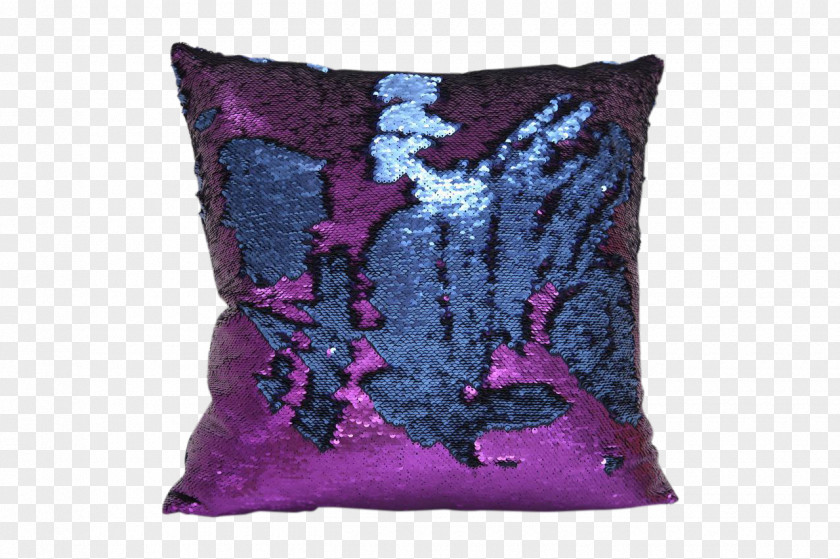 Sequins Shine Throw Pillows Cushion Purple PNG