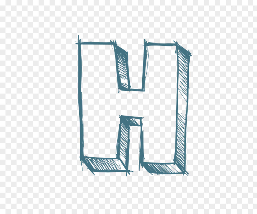 Blue Letter H Font PNG