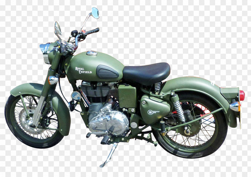 Royal Enfield Classic Battle Green Motorcycle Bike Bullet 350 PNG