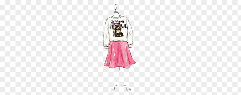 Women's Skirt Material T-shirt Clothes Hanger Illustration PNG