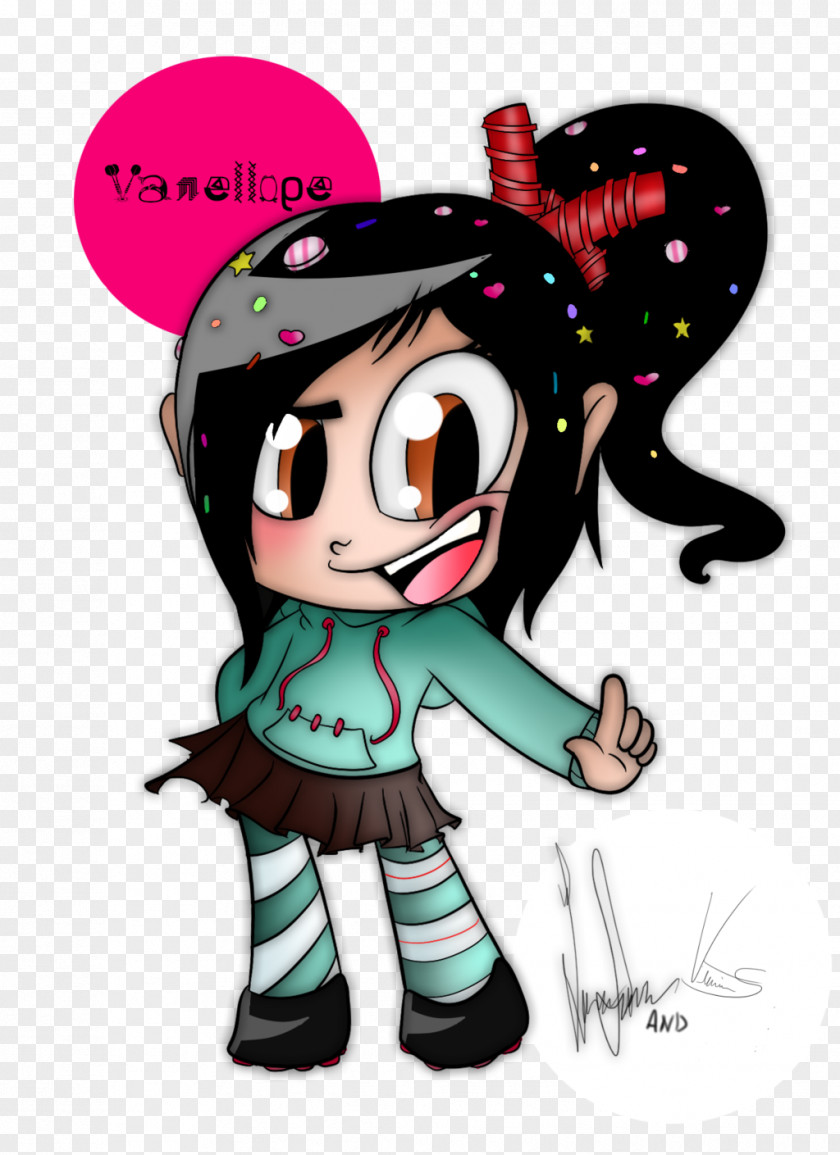 Wreck It Ralph Vanellope Clip Art Illustration Human Black Hair Clothing Accessories PNG