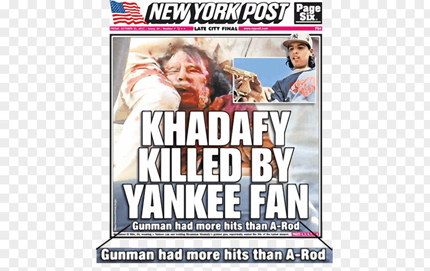 Muammar Gaddafi Death Of New York City Libya Post Newspaper PNG