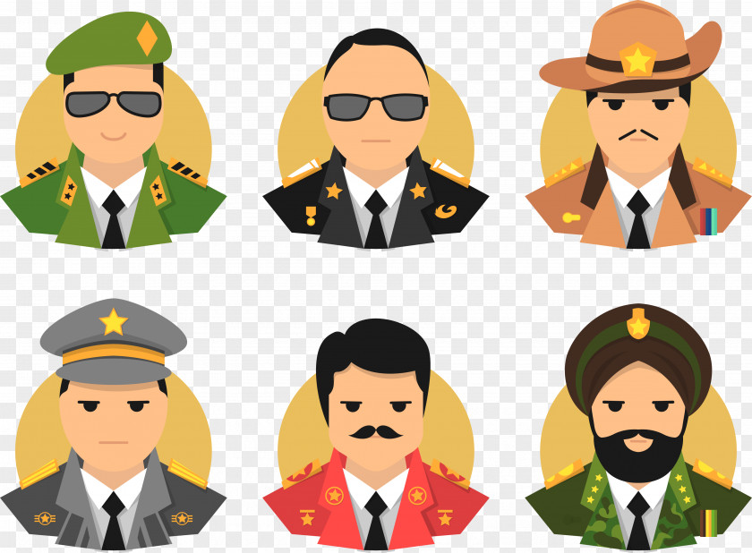 Soldier Avatar Collection Vector Euclidean Clip Art PNG