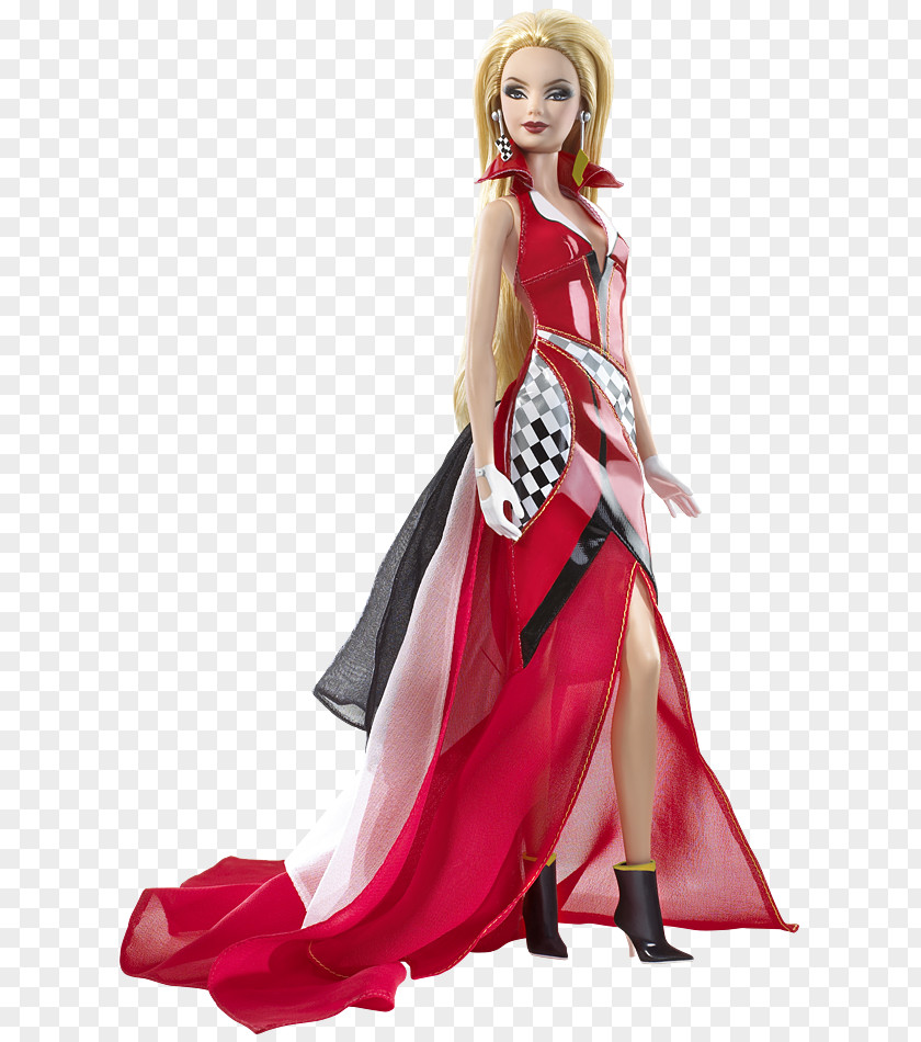 Barbie Chinoiserie Red Midnight Chevrolet Corvette AKA Centennial Doll PNG