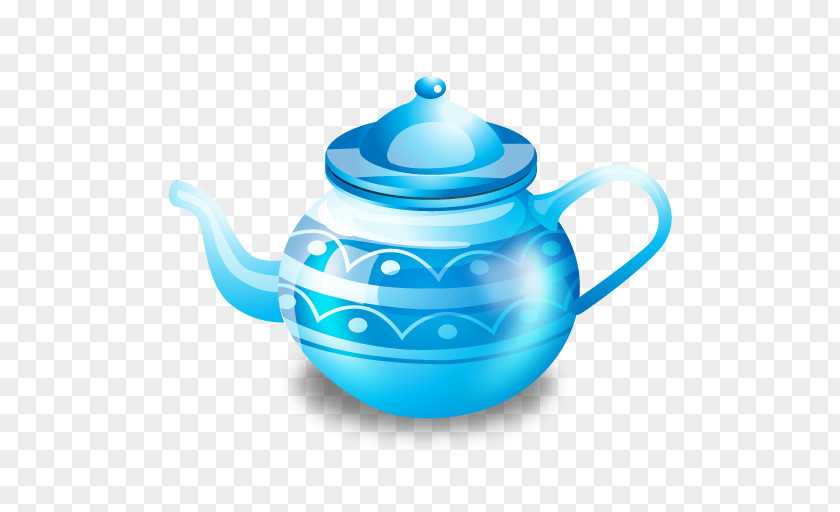 Blue Kettle Teapot Icon PNG