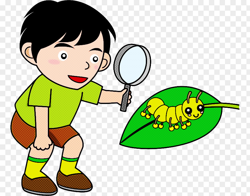 Cartoon Green Child Play Finger PNG