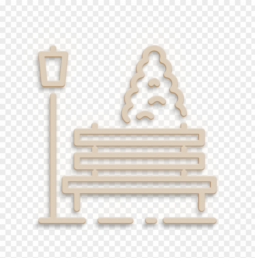 City Icon Park Bench PNG