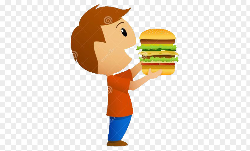 Eat Crab Fort Boy Hamburger Hot Dog Fast Food Cartoon PNG